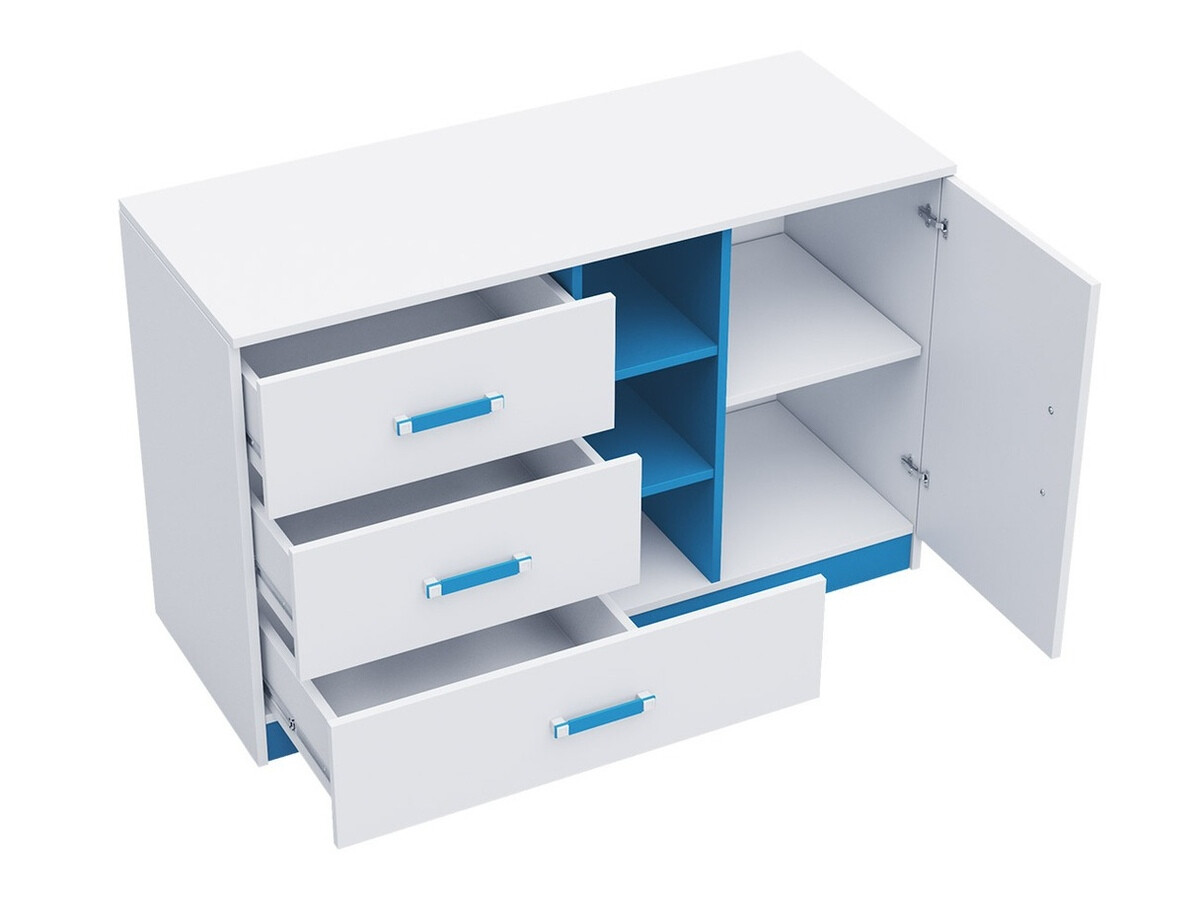 Cómoda Sorviru 101 (Blanco + Rosa)