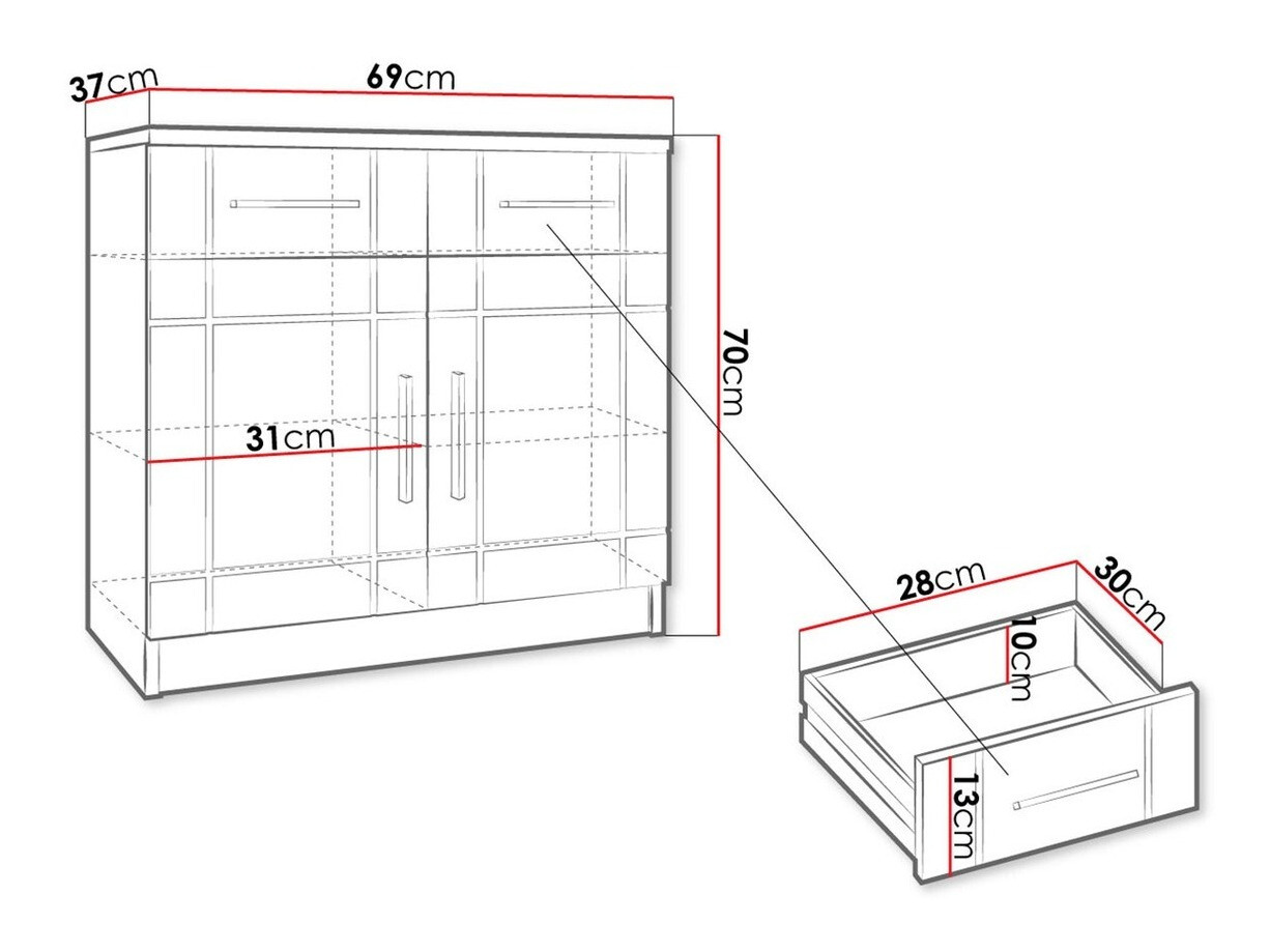 Cómoda Tucson 144 (Roble Sonoma)