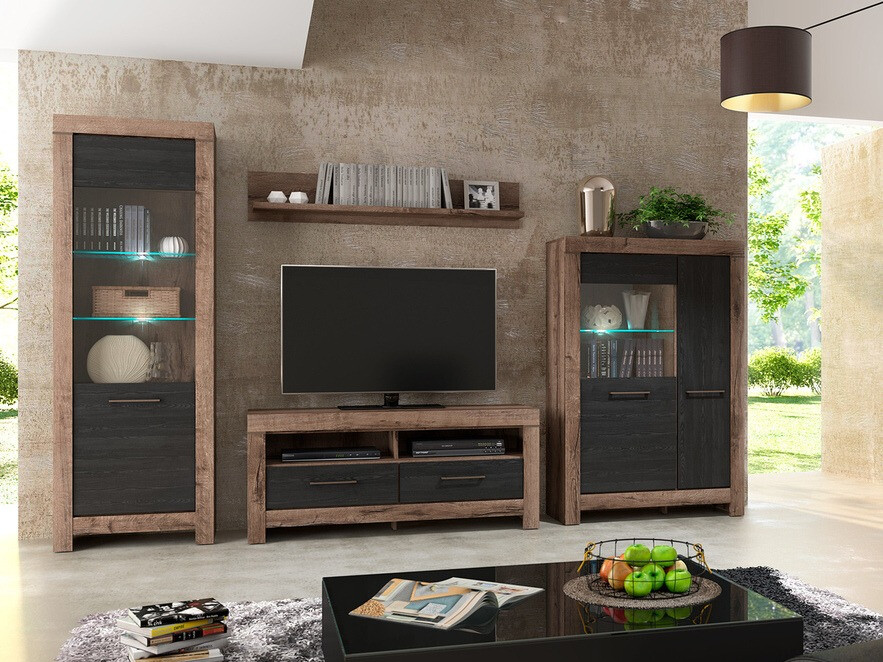 Estantería Dunfelu 102 (Roble del Monastery + Roble negro)