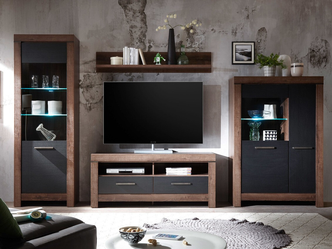 Estantería Dunfelu 103 (Roble del Monastery + Roble negro)