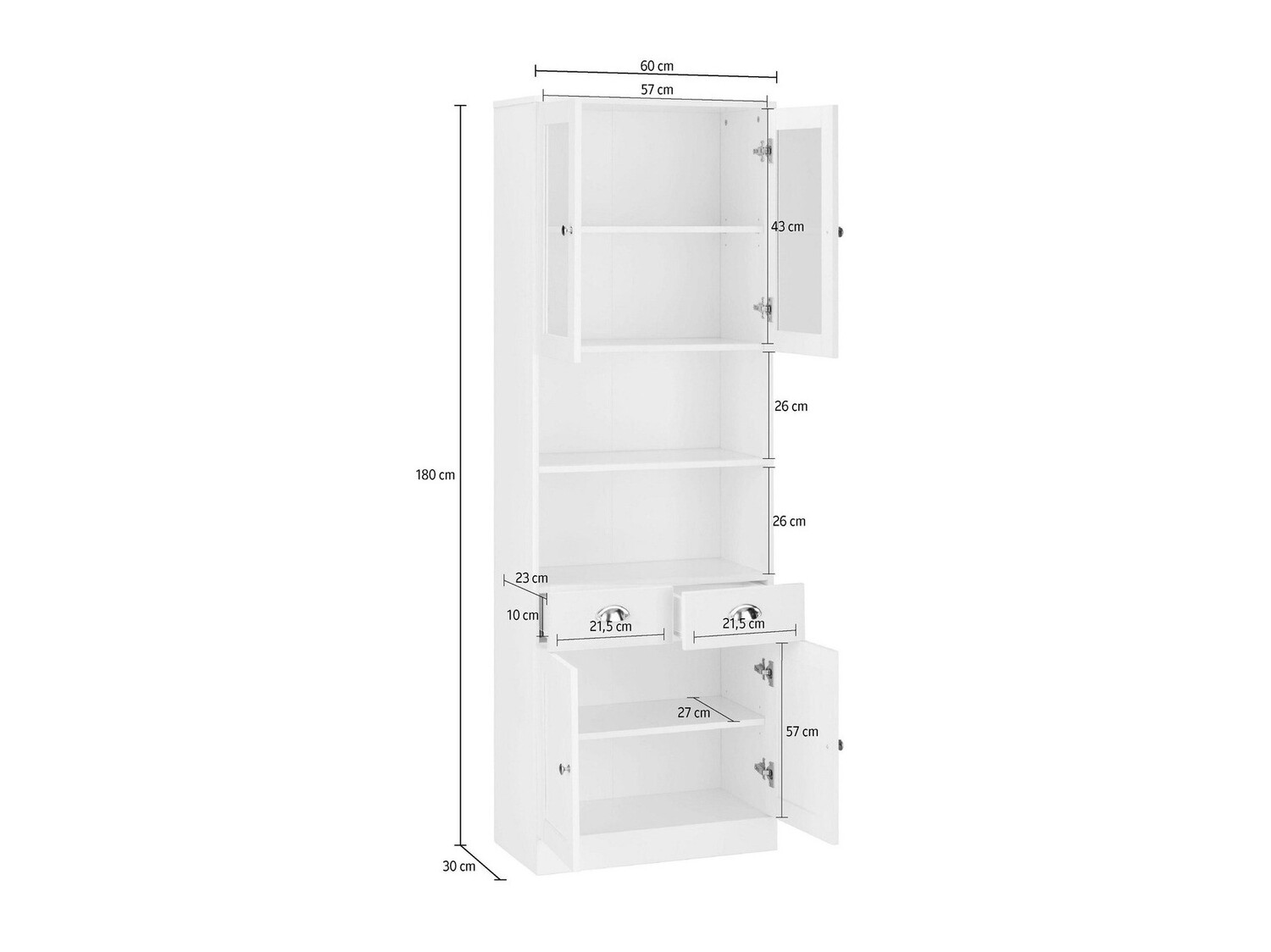 Armario de baño de pie Elmvene 104 (Gris)