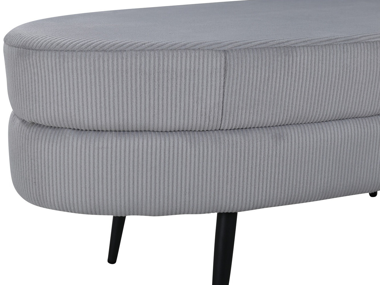 Banco tapizado Dallas 2920 (Gris + Negro)