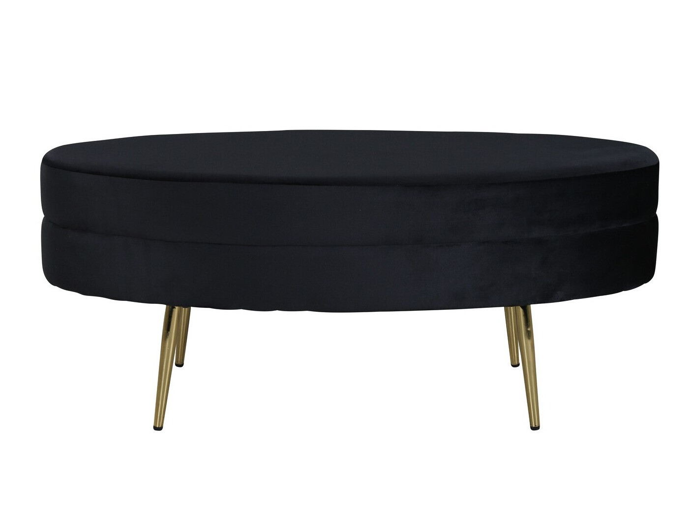 Banco tapizado Dallas 2920 (Negro + Latón)