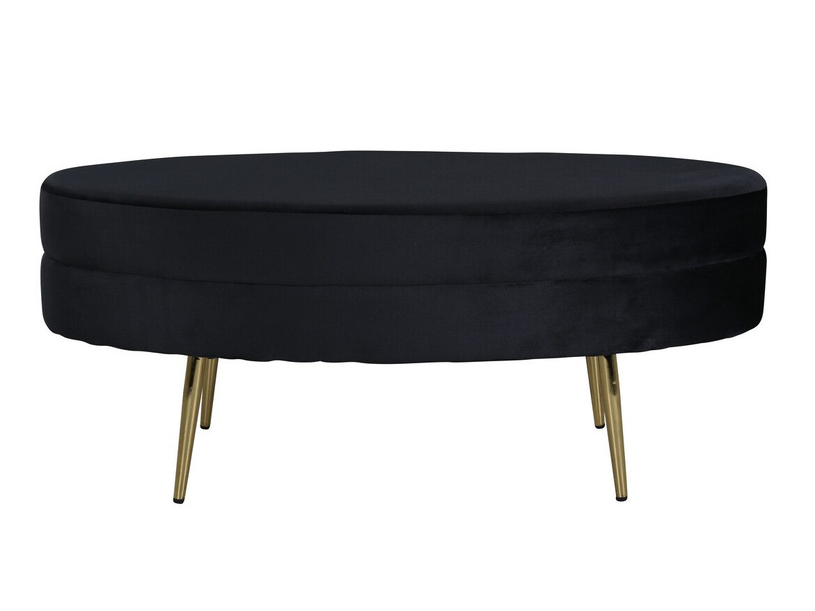 Banco tapizado Dallas 2920 (Negro + Latón)