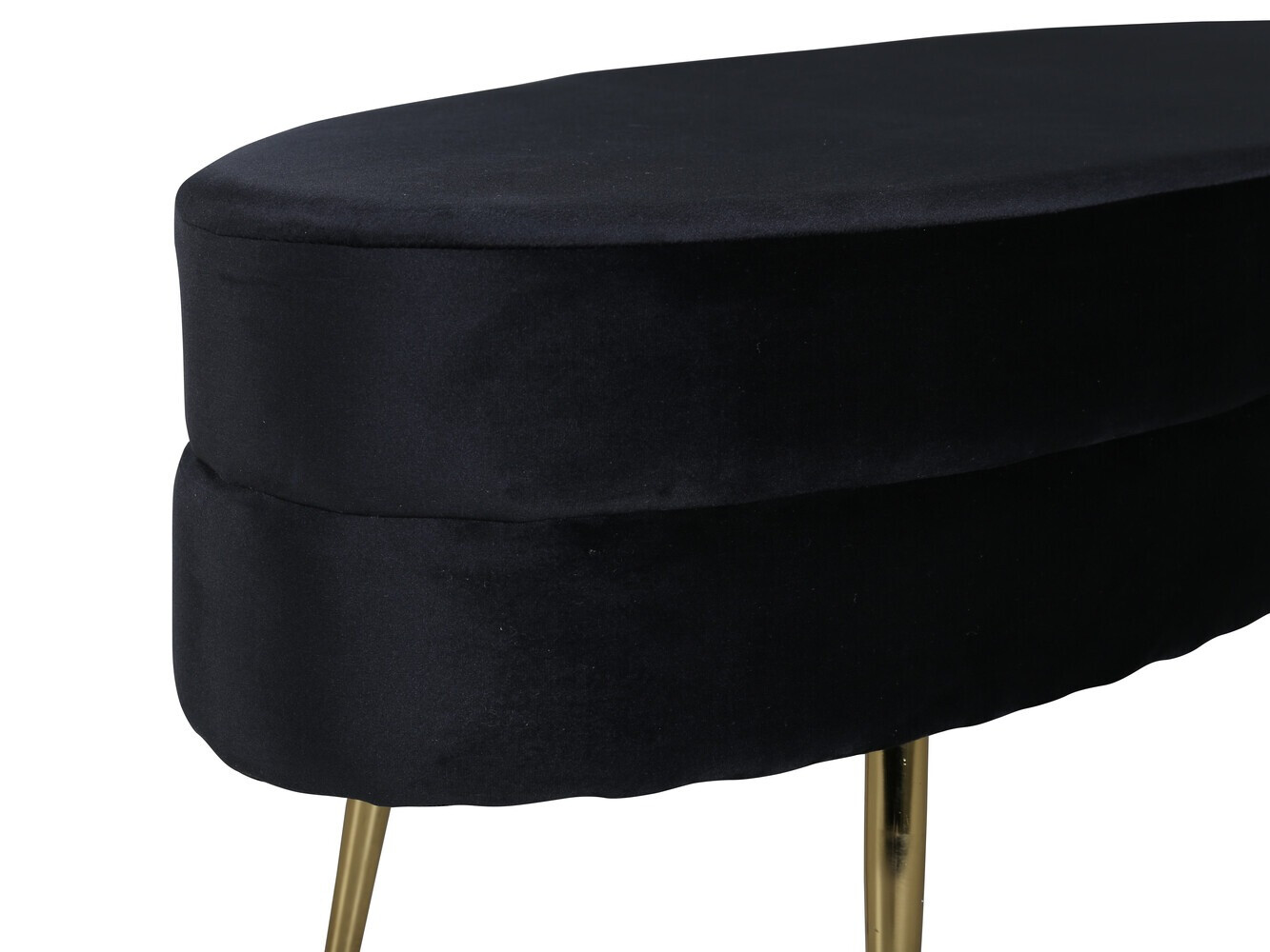 Banco tapizado Dallas 2920 (Negro + Latón)