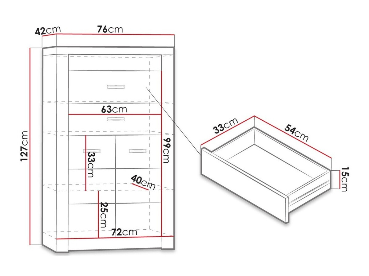 Cómoda Serfeno 103 (Fresno oscuro)