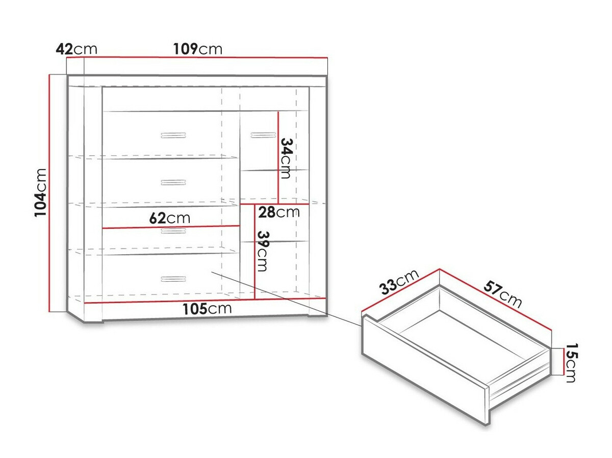 Cómoda Serfeno 115 (Arte blanco)