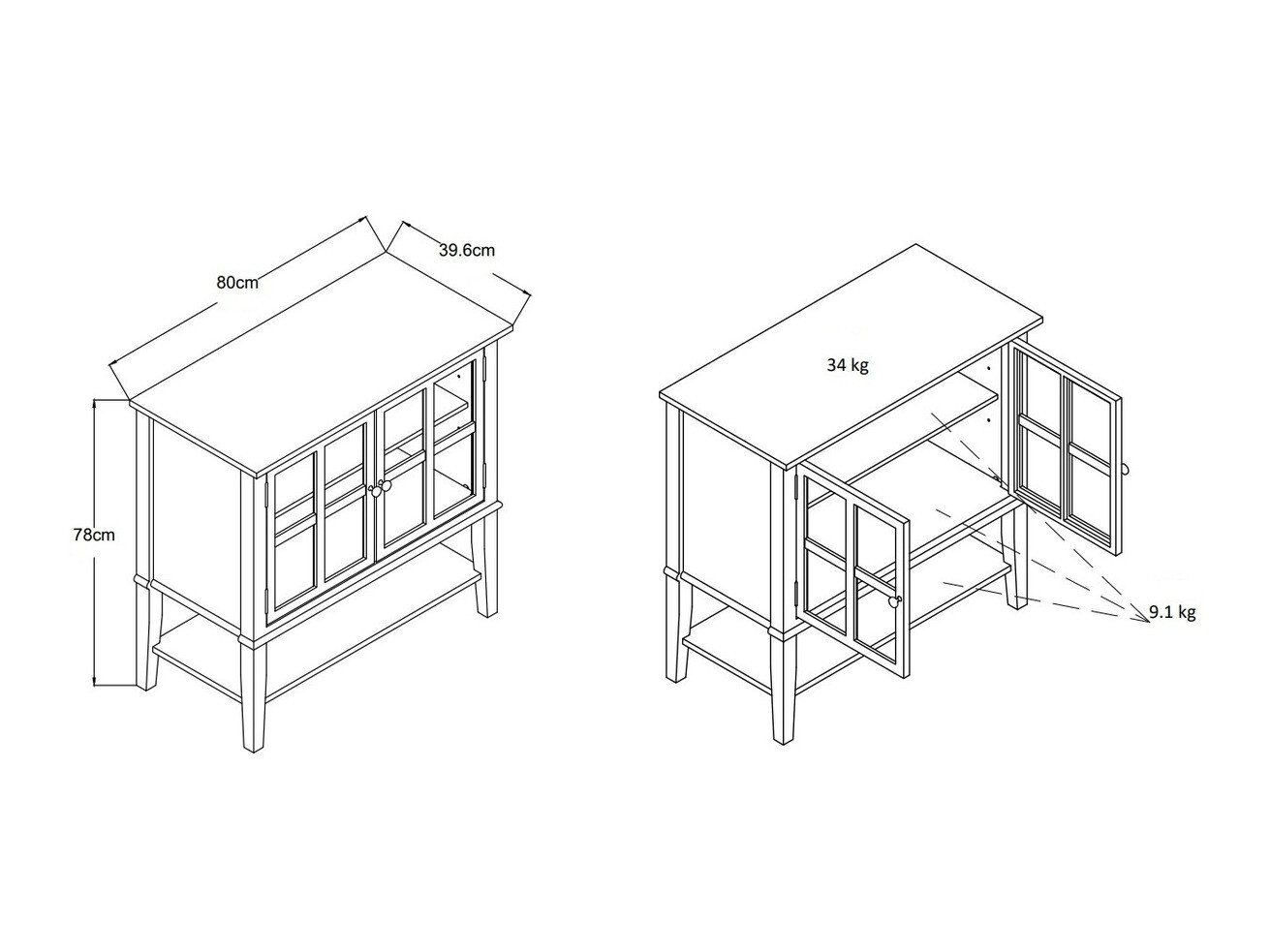 Aparador Sonfivo 104 (Gris)