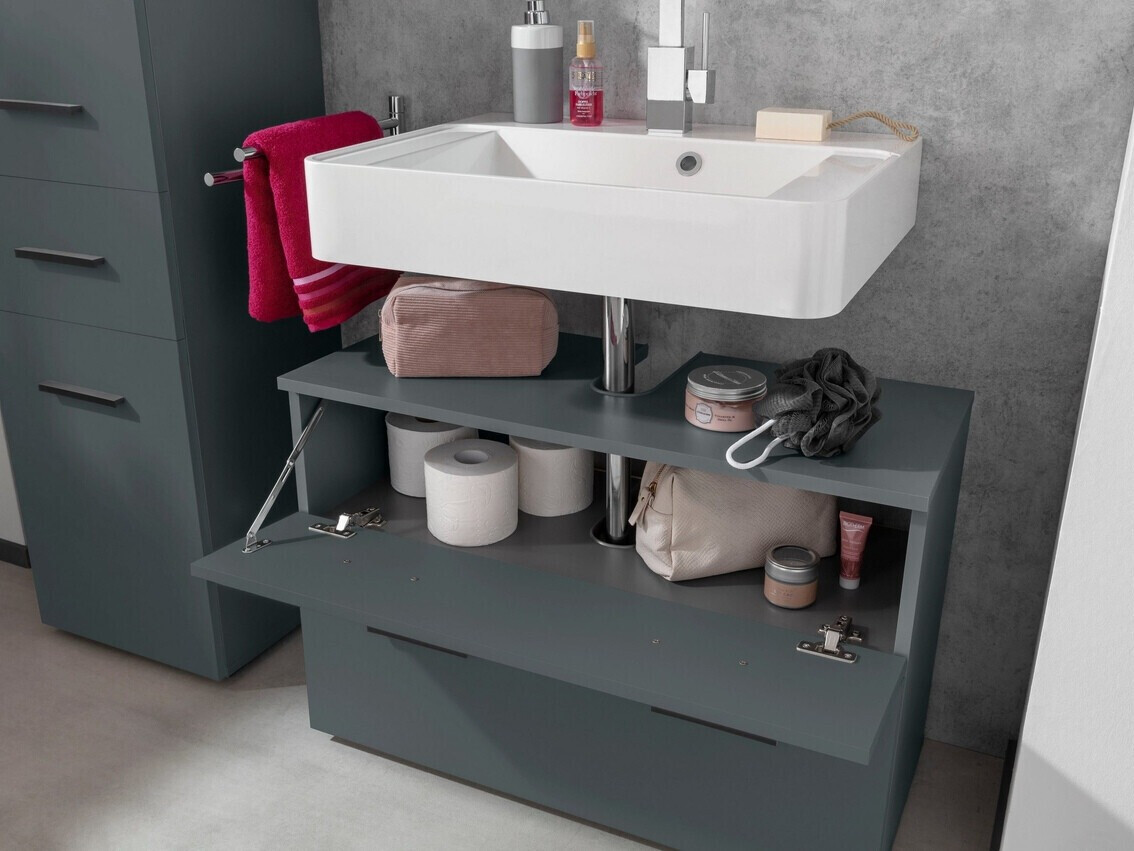 Armario de baño de pie para lavabo Larlori 101 (Antracita)