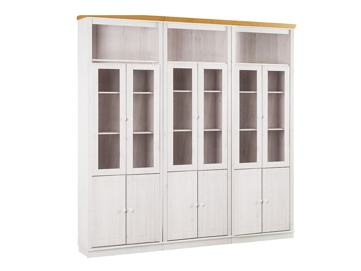 Conjunto de estantería Saltoro 109 (Blanco + Miel de roble)