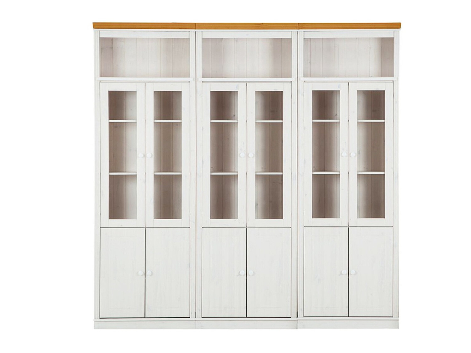 Conjunto de estantería Saltoro 109 (Blanco + Miel de roble)