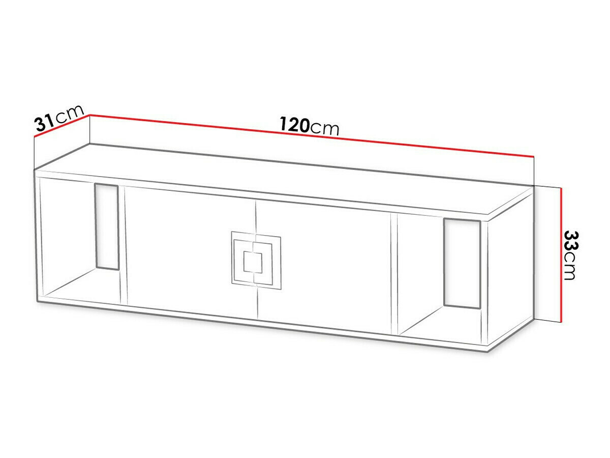 Estantería de pared Balvire 112 (Roble claro + Blanco)