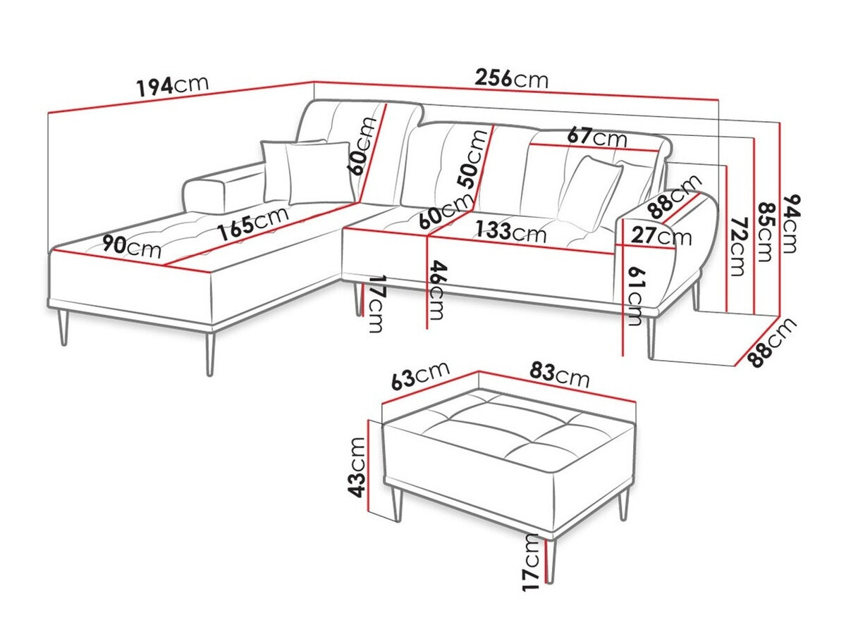 Conjunto de muebles tapizado Providence 155 (Tiffany 8)