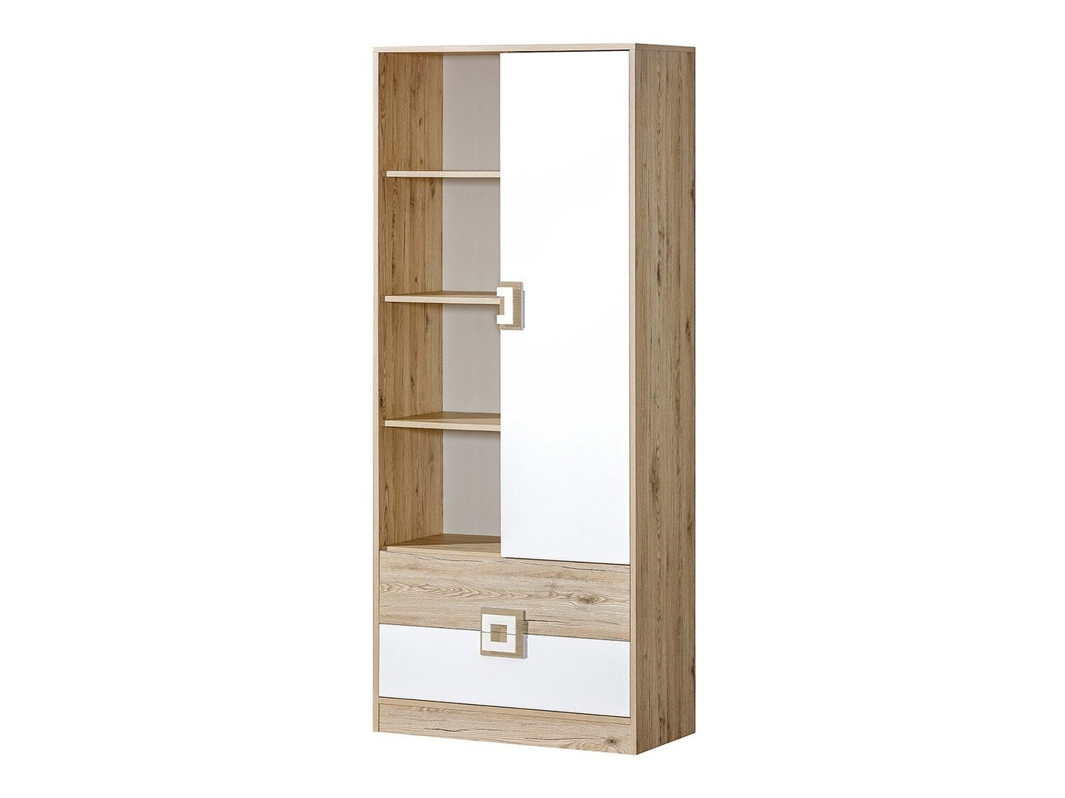 Estantería Balvire 105 (Roble claro + Blanco)