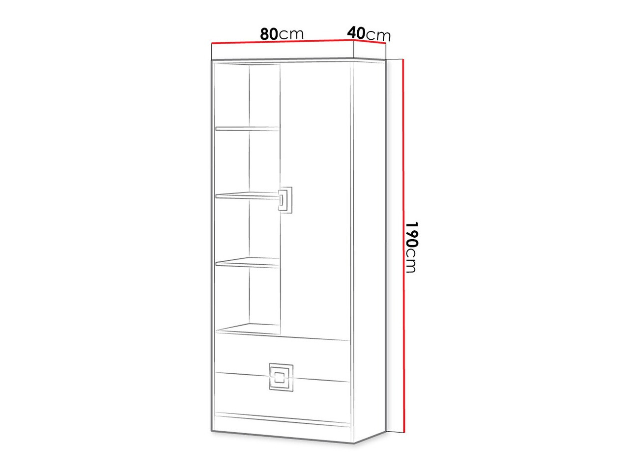 Estantería Balvire 105 (Roble claro + Blanco)