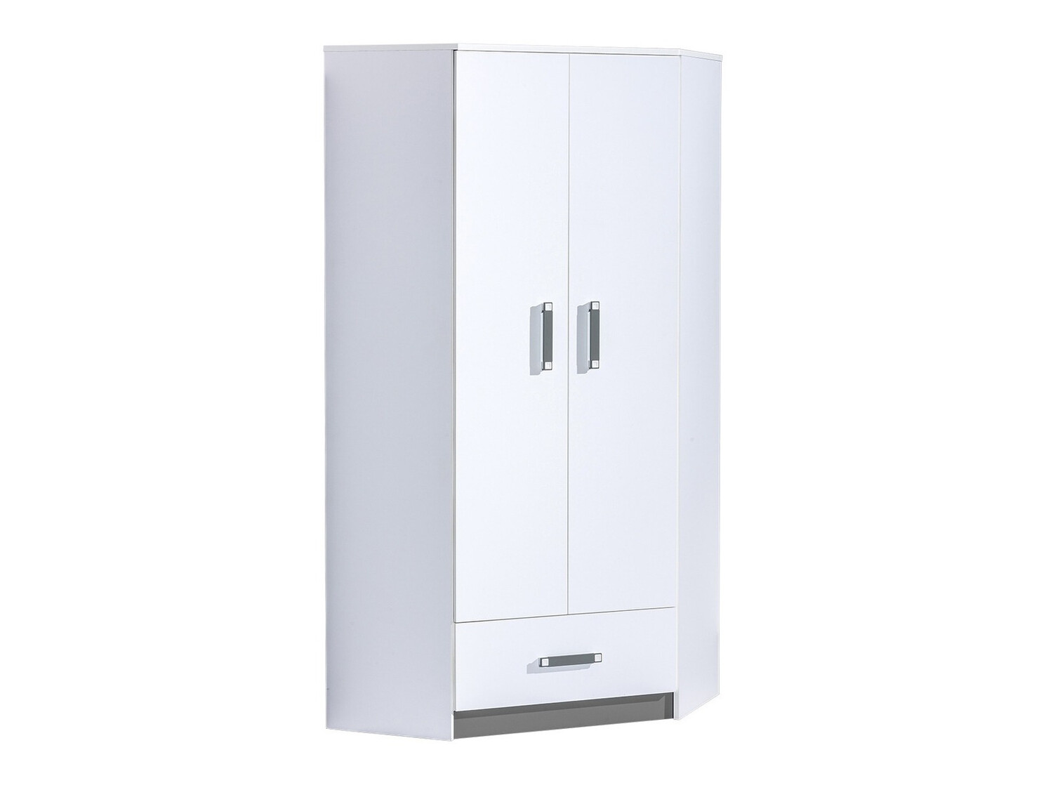 Armario de rincón Lorlare 112 (Blanco + Gris)