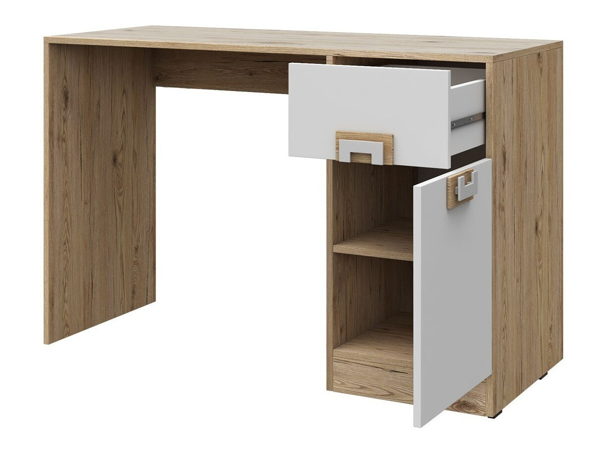 Conjunto de dormitorio infantil Balvire 116 (Roble claro + Blanco + Turquesa)