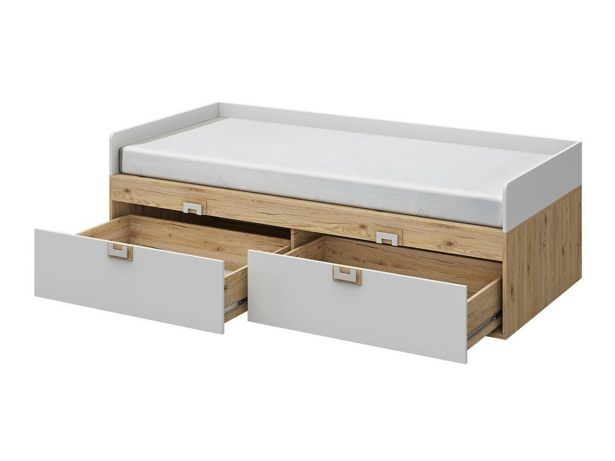 Conjunto de dormitorio infantil Balvire 116 (Roble claro + Blanco)