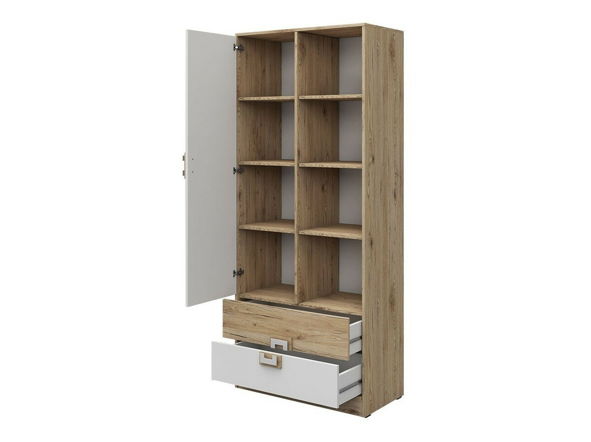 Conjunto de dormitorio infantil Balvire 116 (Roble claro + Blanco)