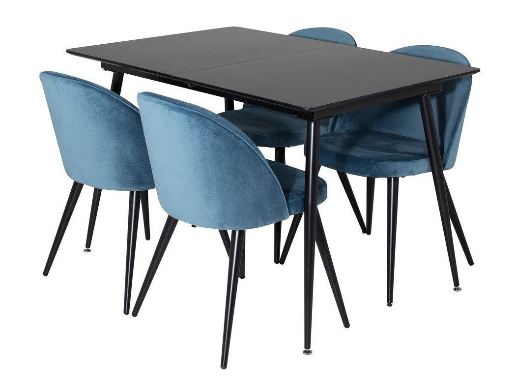 Conjunto de mesas y sillas para comedor Dallas 1521 (Azul + Negro)