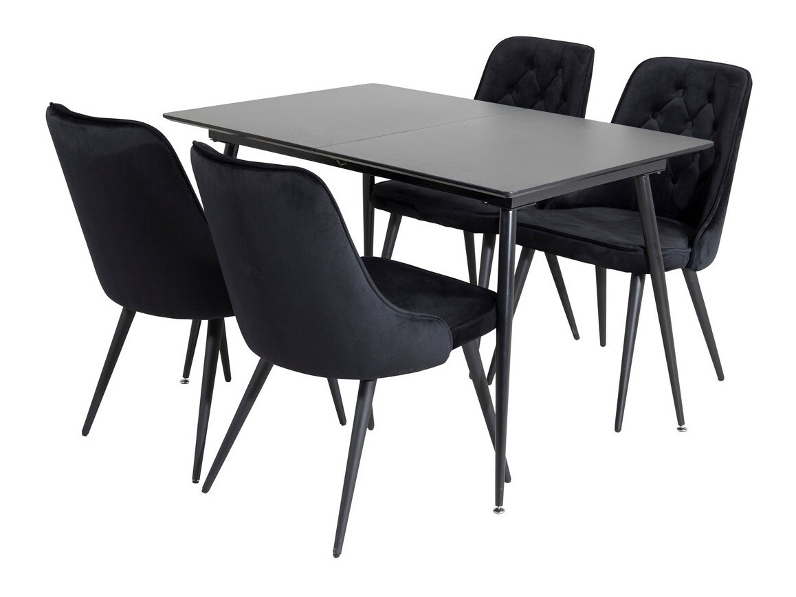 Conjunto de mesas y sillas para comedor Dallas 1522 (Negro)
