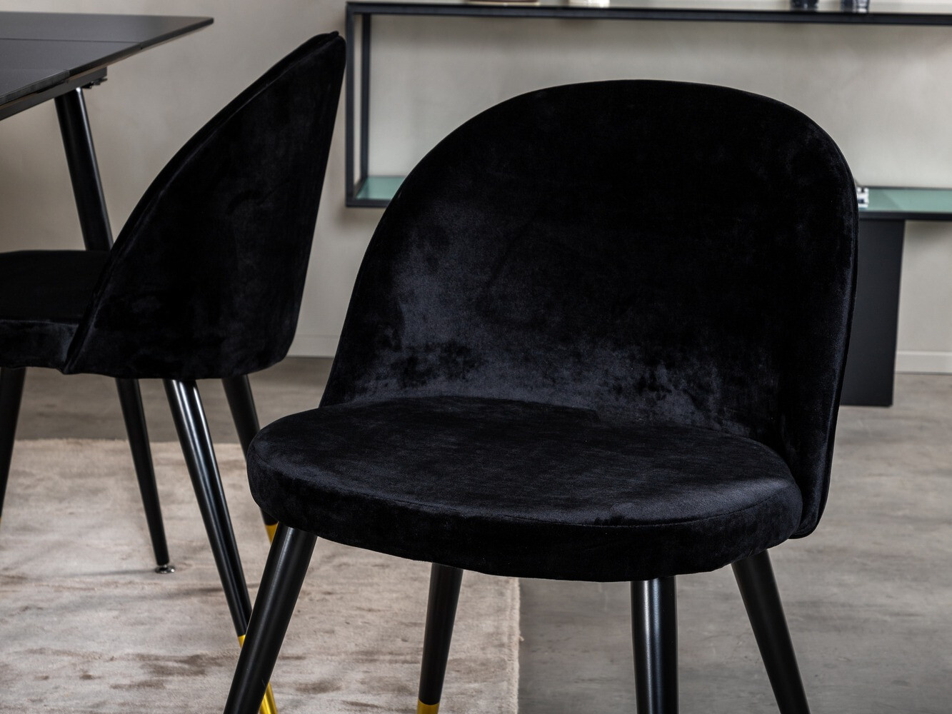 Conjunto de mesas y sillas para comedor Dallas 1526 (Negro)