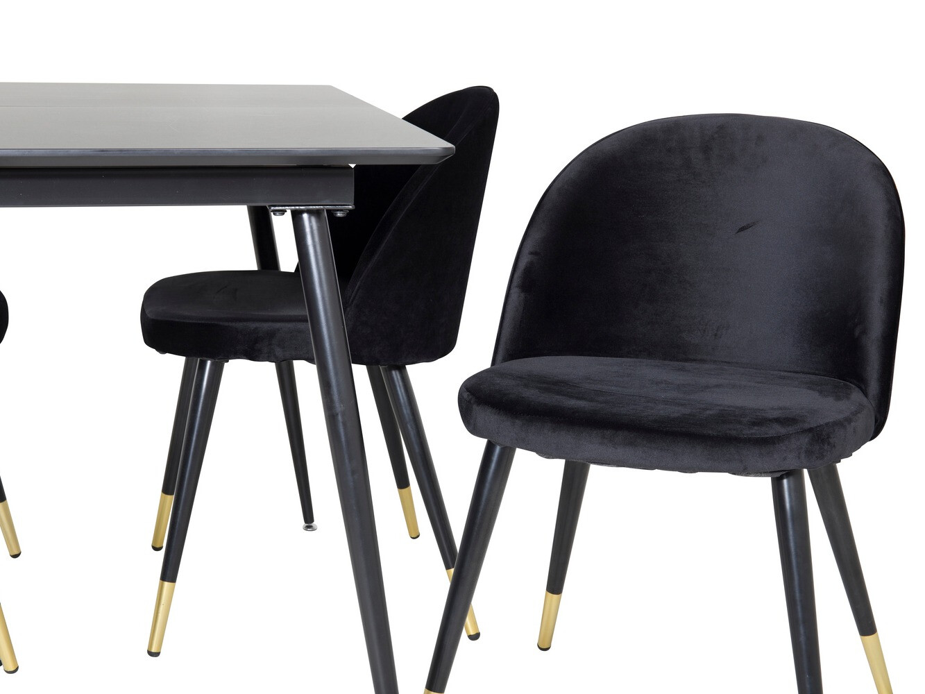 Conjunto de mesas y sillas para comedor Dallas 1526 (Negro)