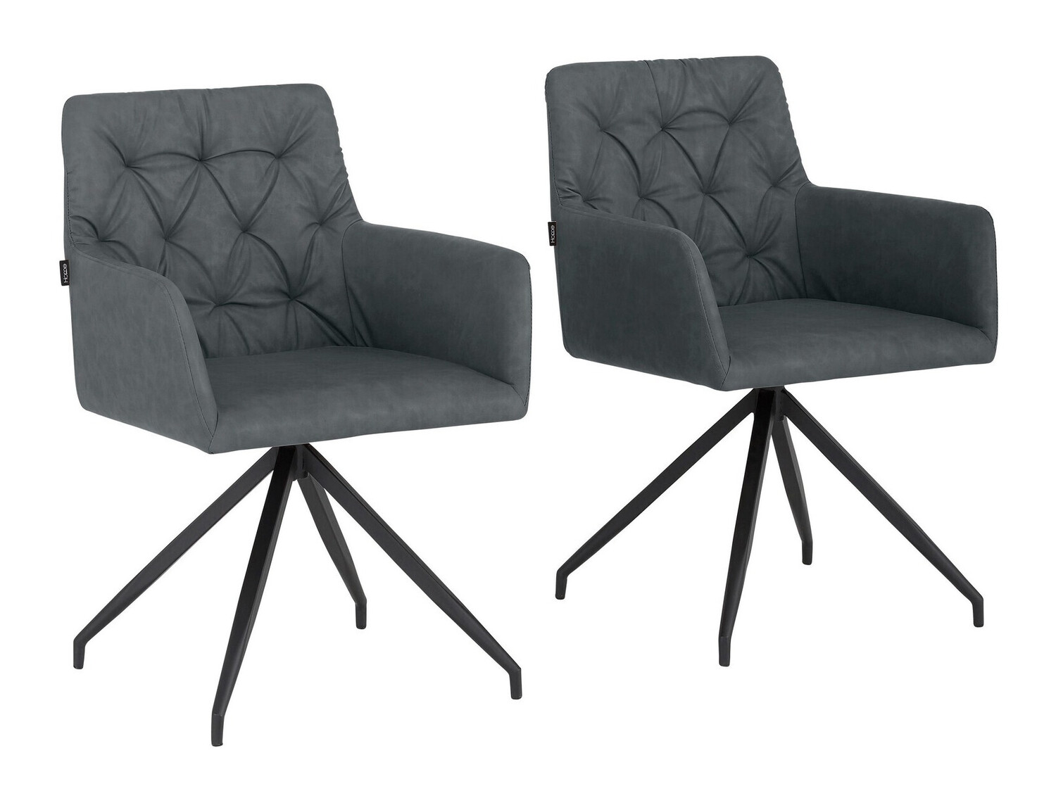 Conjunto de sillas Denton 143 (Gris oscuro)