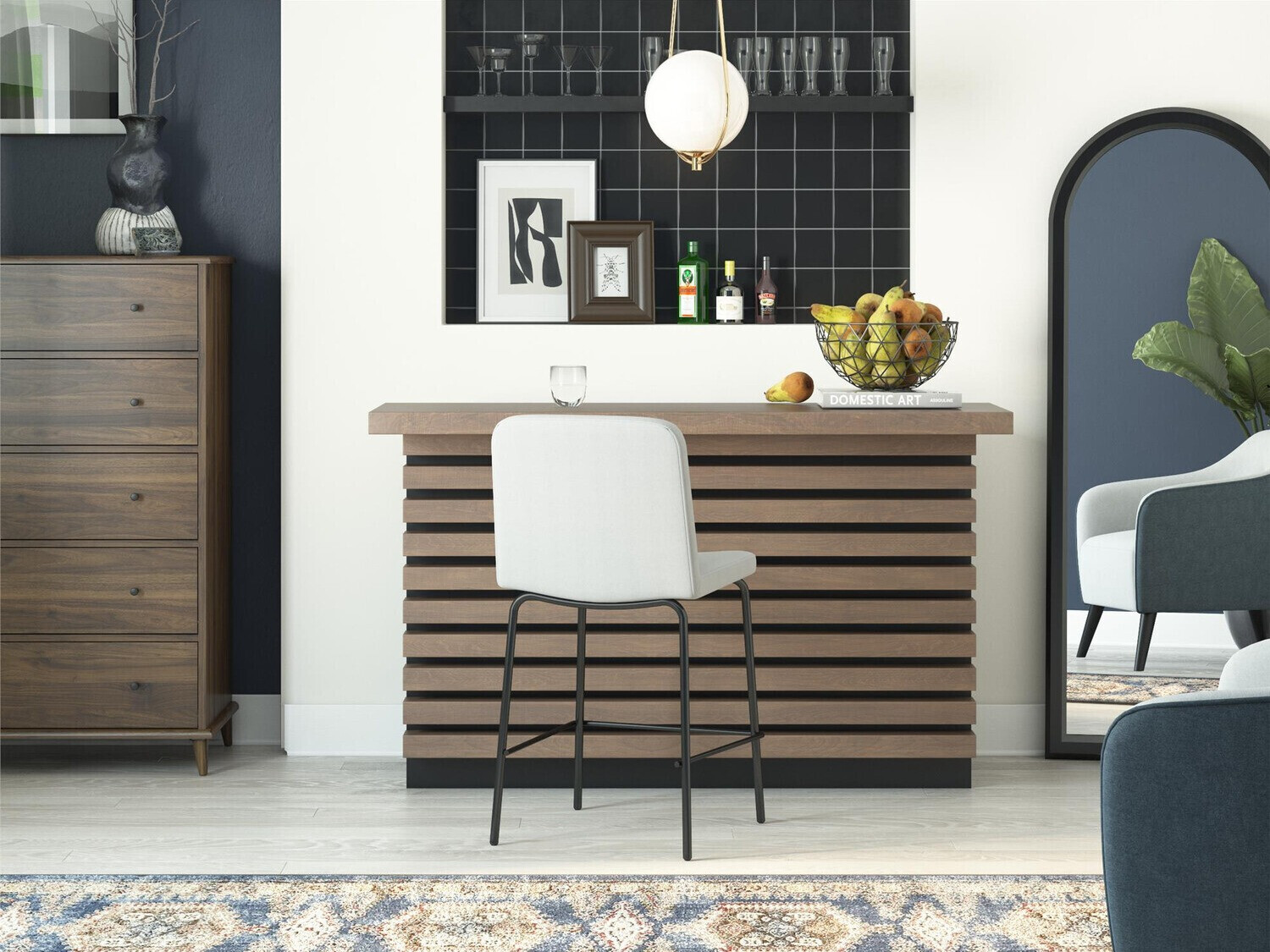 Silla de barra Tulsa 209 (Gris + Negro)