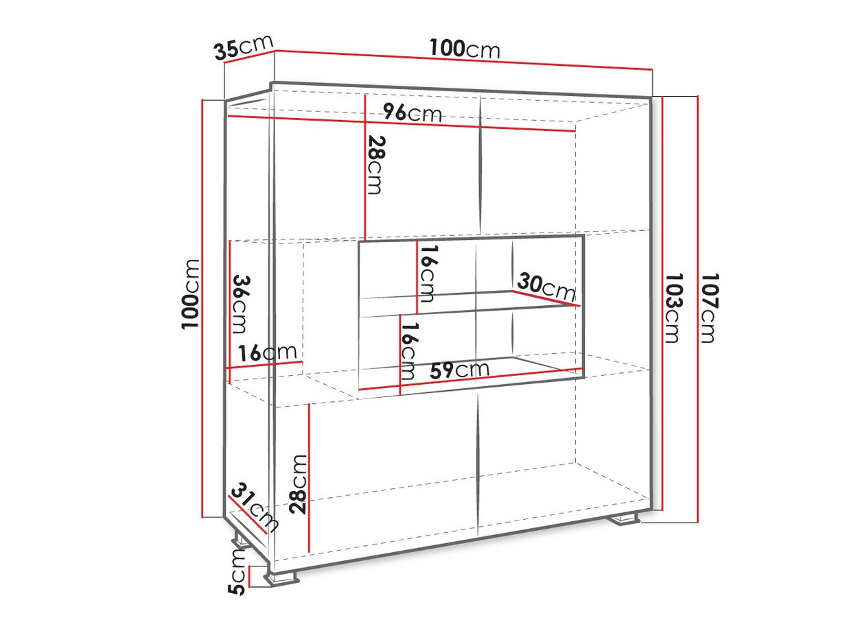 Aparador Tivdalu 100 (Roble dorado)