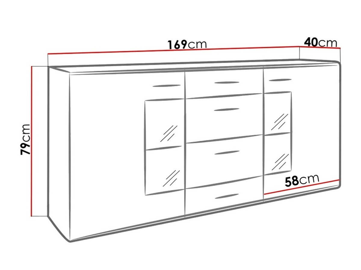 Cómoda Tucson 102 (Roble Sonoma)
