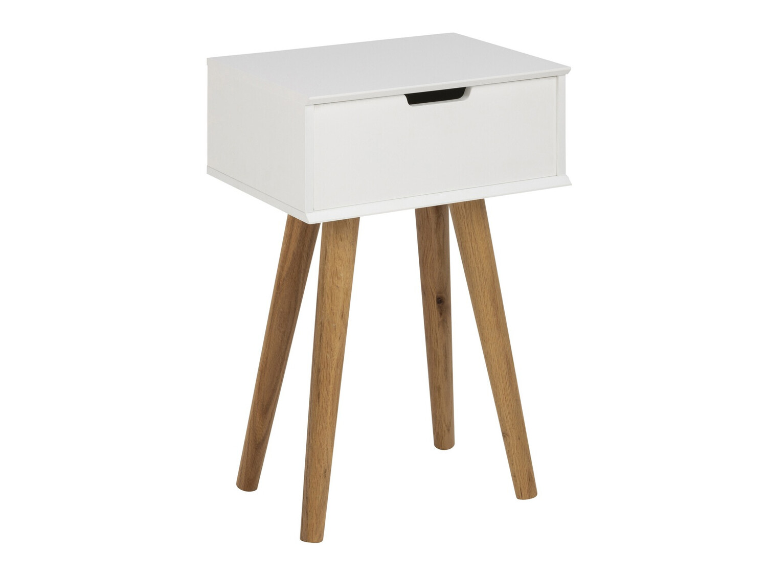 Mesilla de noche Norsica 105 (Blanco + Roble)