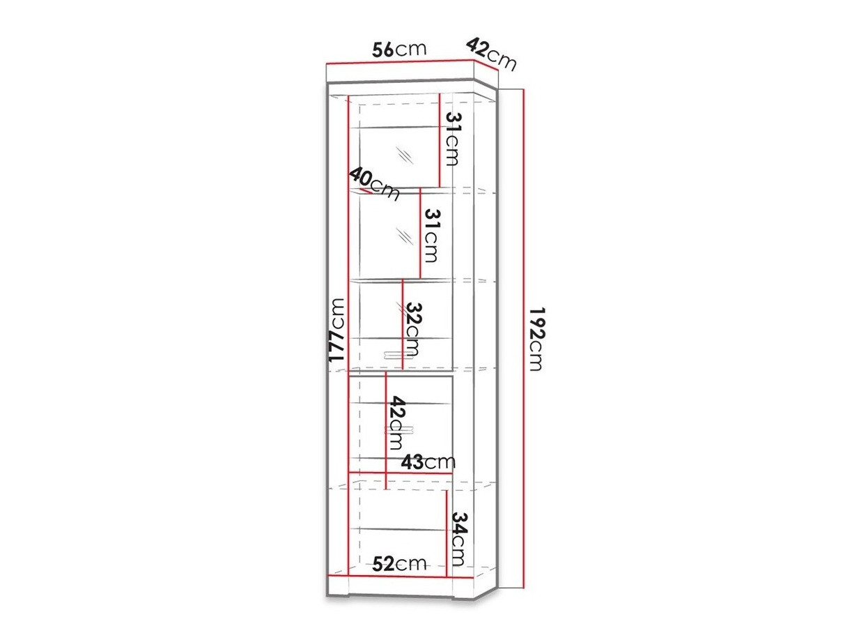Estantería Serfeno 102 (Fresno oscuro)