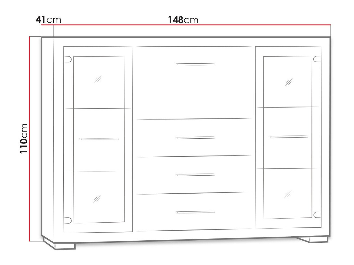 Cómoda Fiomeri 105 (Roble santana oscuro)