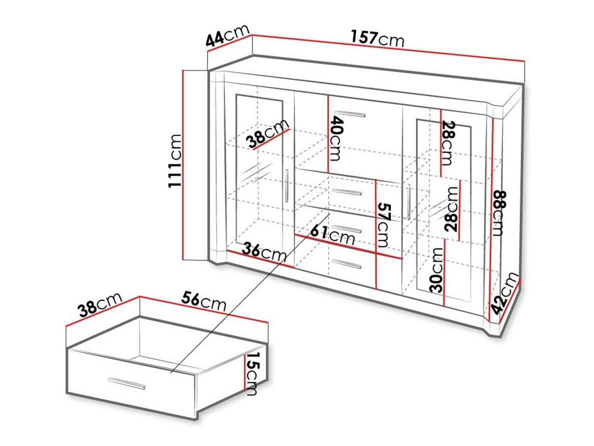 Cómoda Lorelie 106 (Trufa roble)