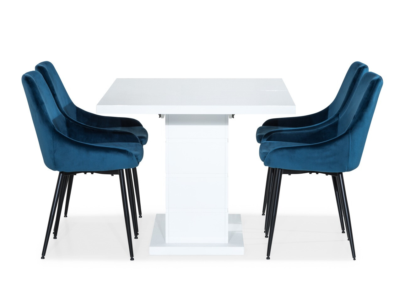Conjunto de comedor Scandinavian Choice 726 (Azul + Negro)