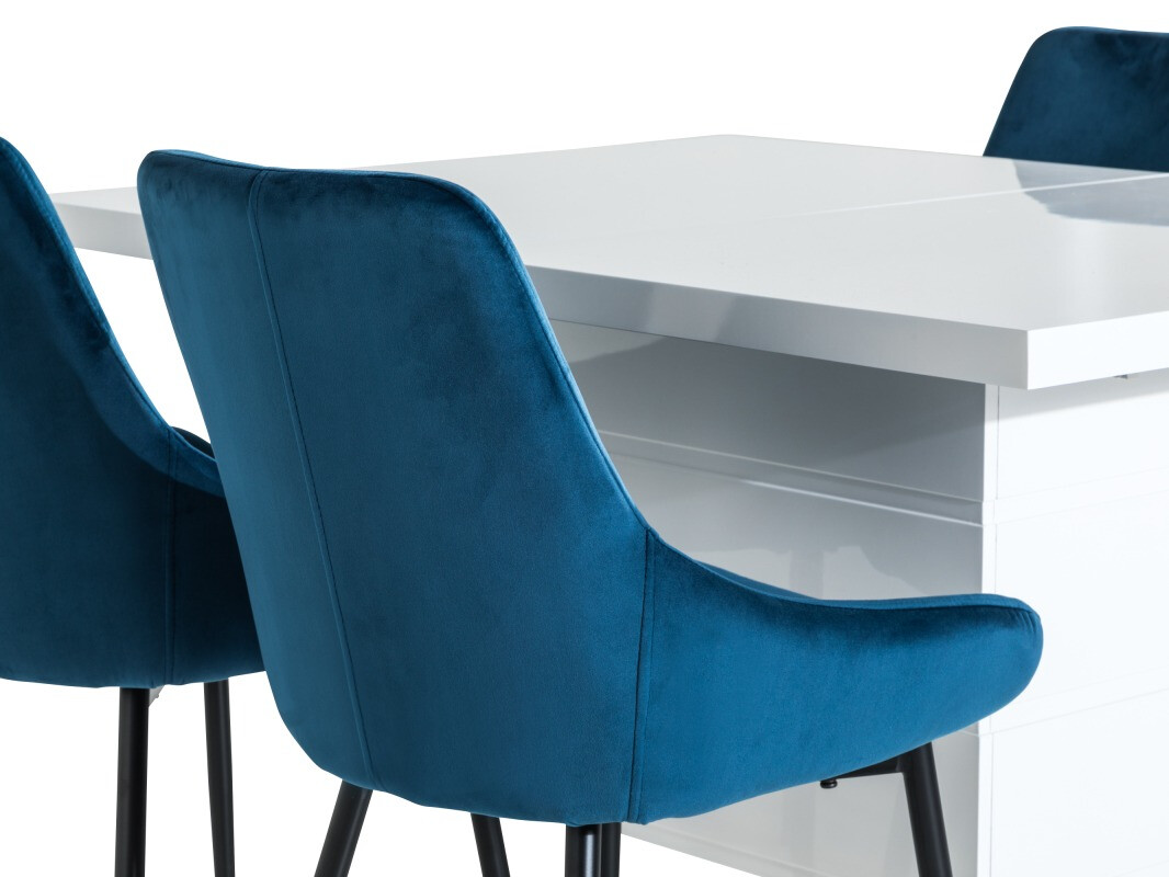 Conjunto de comedor Scandinavian Choice 726 (Azul + Negro)