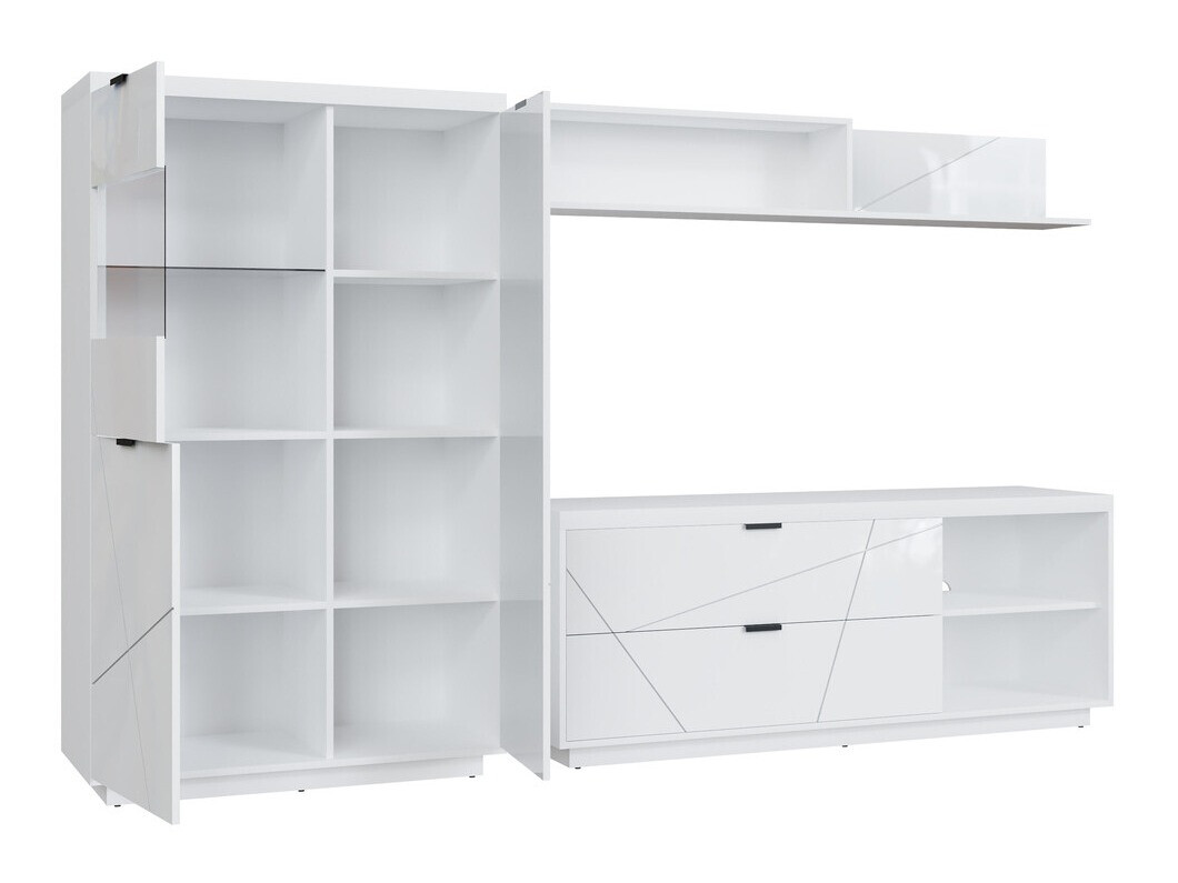 Conjunto de salón Fivale 111 (Blanco brillante + Blanco)