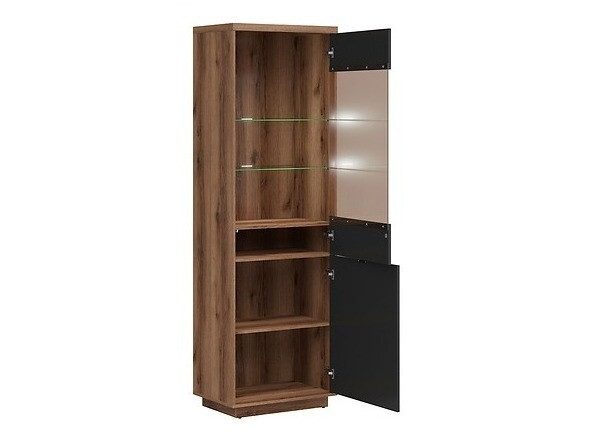 Conjunto de salón Fivale 113 (Roble delano oscuro + Negro mate)