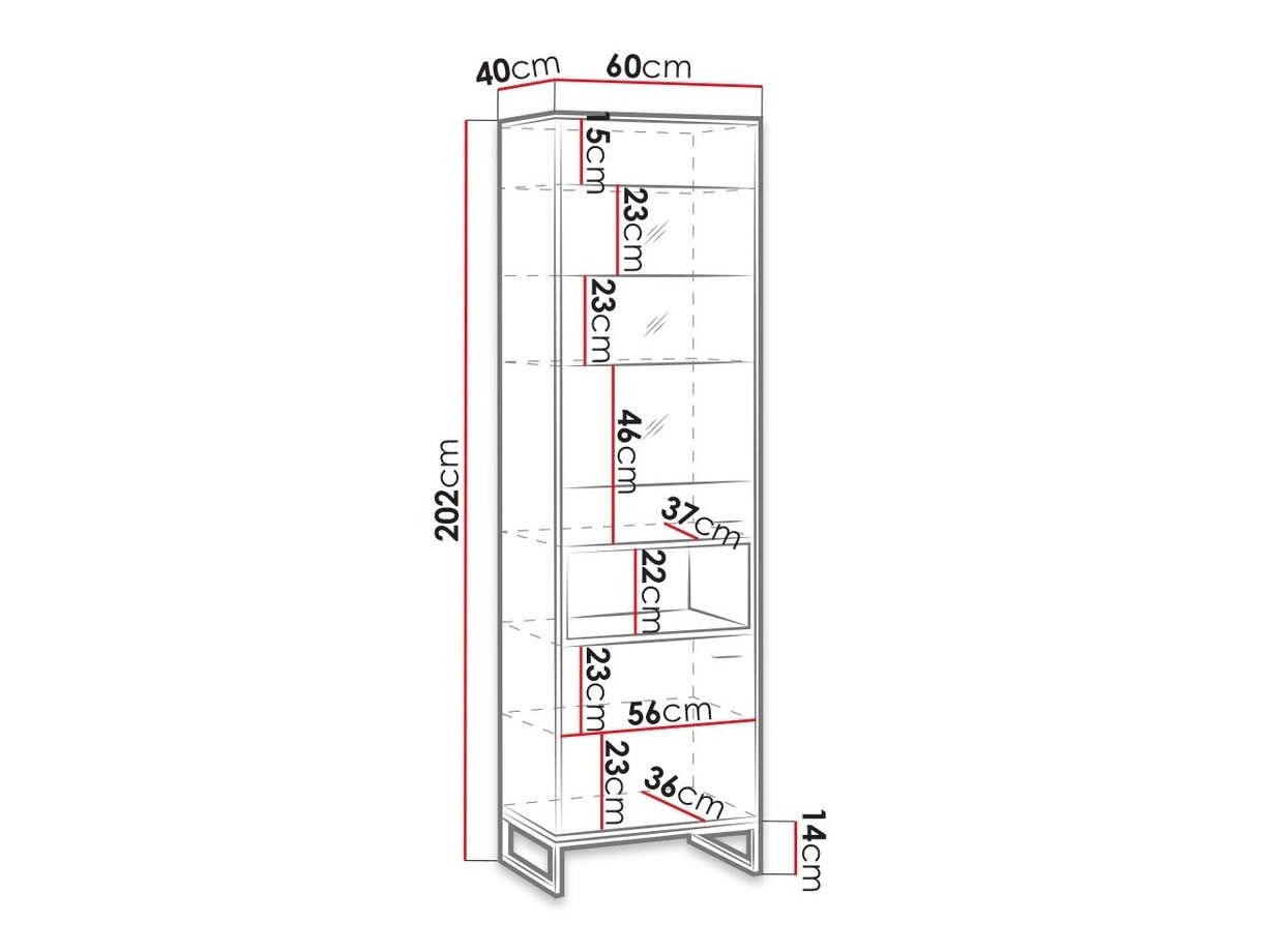 Estantería Baltesi 120 (Blanco + Roble Artisan)
