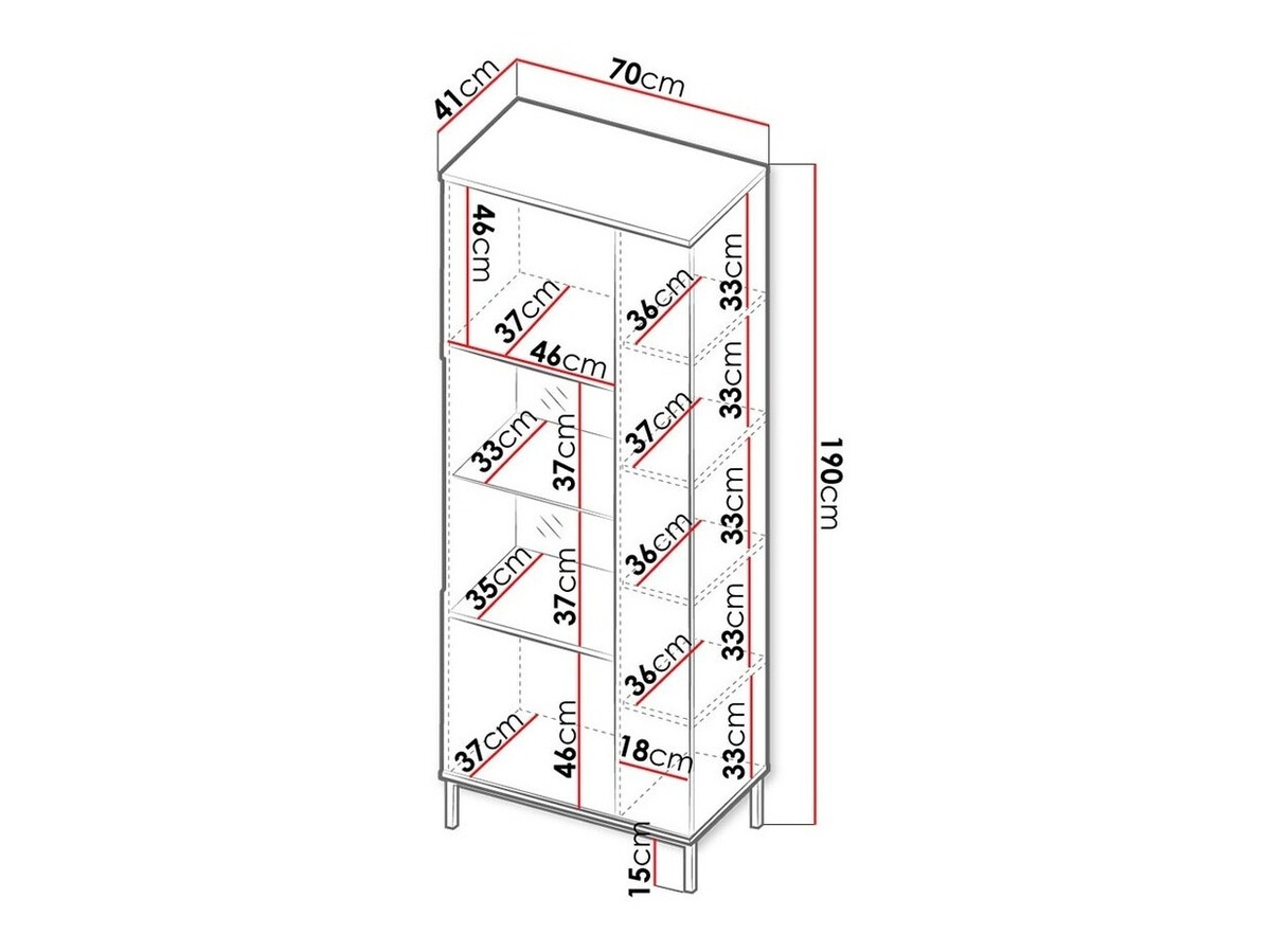 Estantería Lomsore 106 (Luminoso madera)