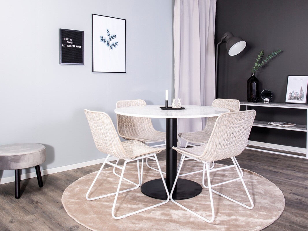 Mesa Dallas 192 (Blanco + Negro)