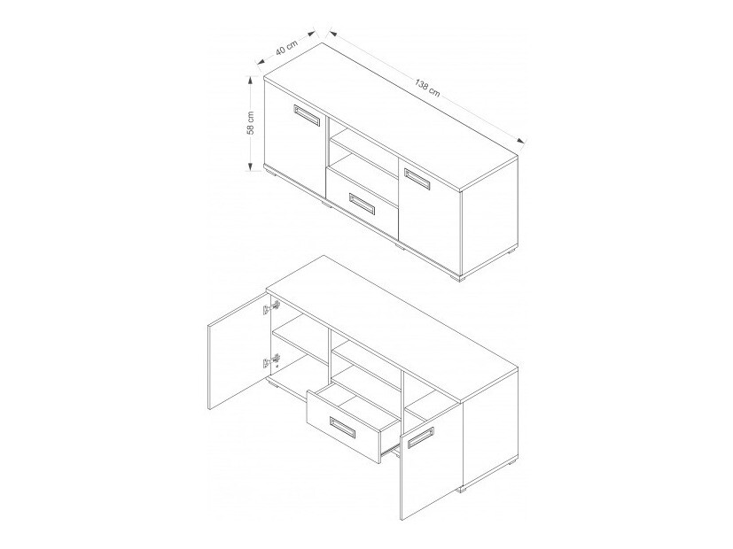 Mueble TV Elicavo 102 (Roble Sonoma)