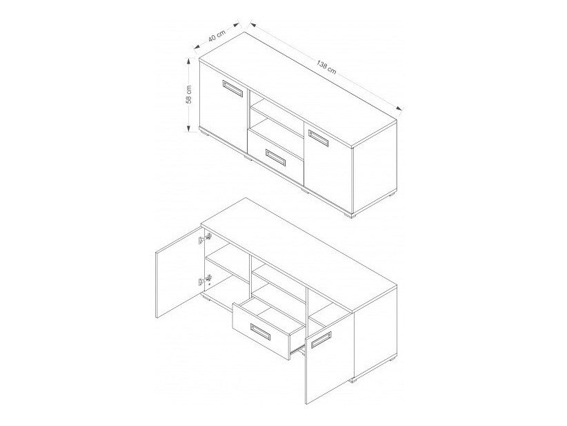 Mueble TV Elicavo 102 (Wengué)