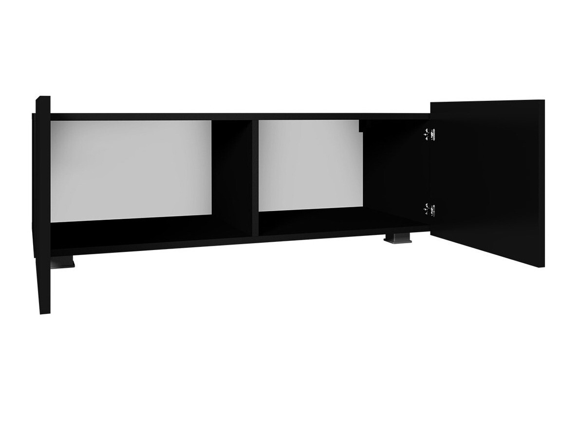 Mueble TV Tivdalu 104 (Blanco + Blanco brillante)