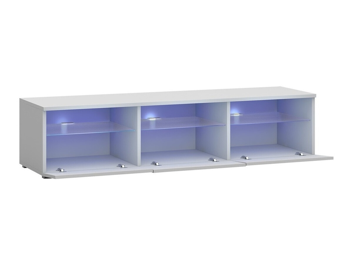 Mueble TV Uva I (Blanco + Blanco brillante)