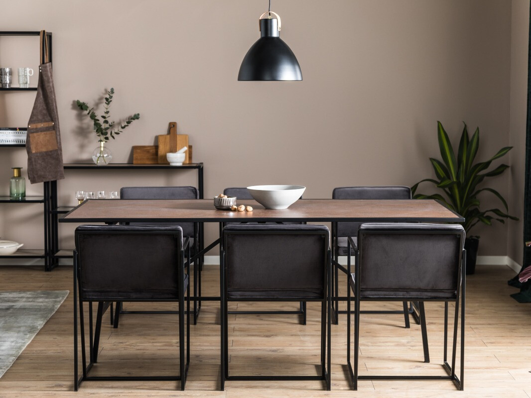 Conjunto de comedor Scandinavian Choice 737 (Gris + Negro)
