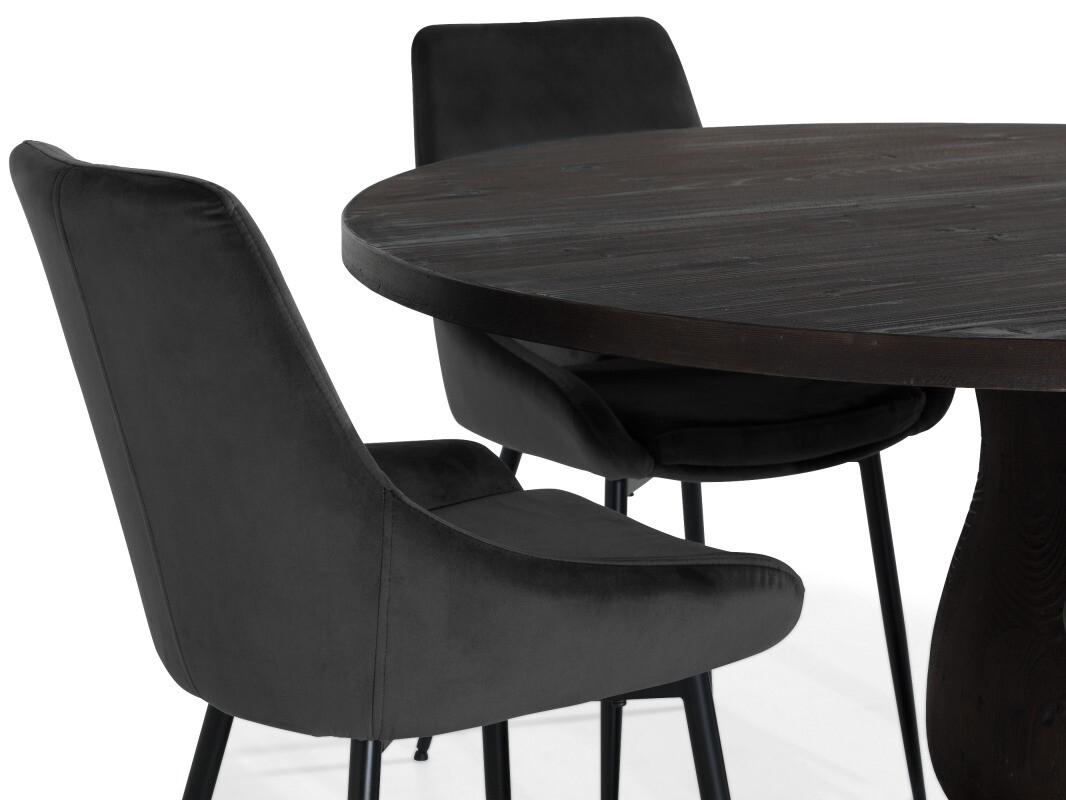 Conjunto de comedor Scandinavian Choice 743 (Gris + Negro)