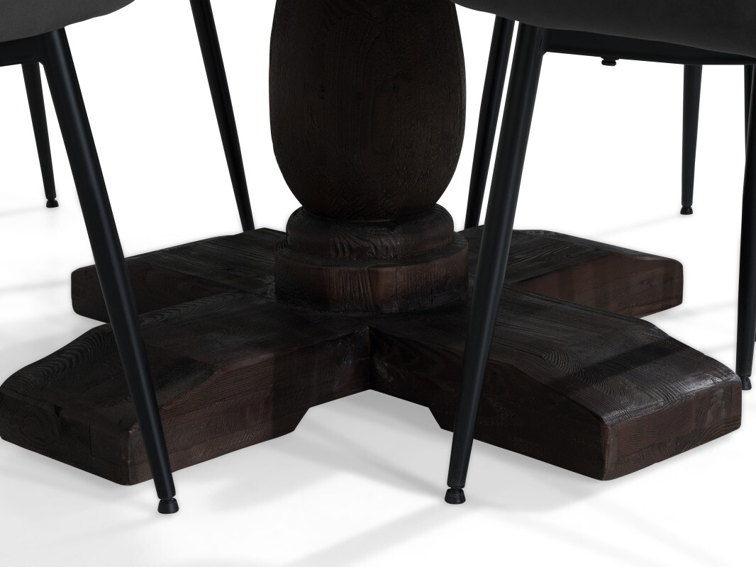 Conjunto de comedor Scandinavian Choice 743 (Gris + Negro)