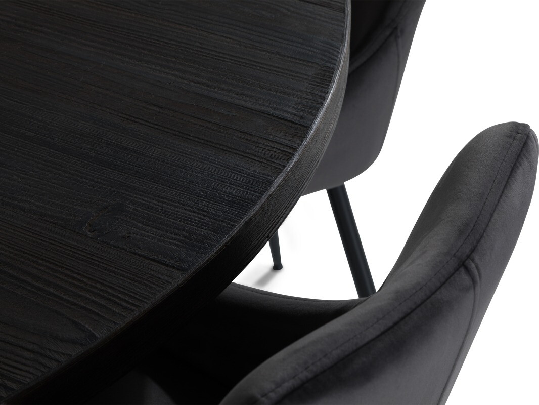 Conjunto de comedor Scandinavian Choice 744 (Gris + Negro)